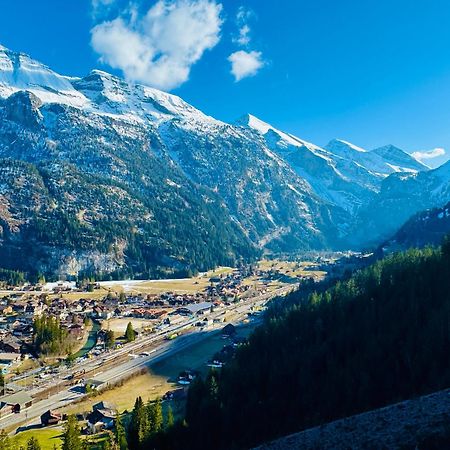 Bellevue & Classy Mountain View Apartment Kandersteg Bagian luar foto