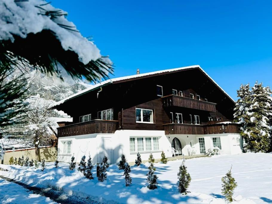 Bellevue & Classy Mountain View Apartment Kandersteg Bagian luar foto